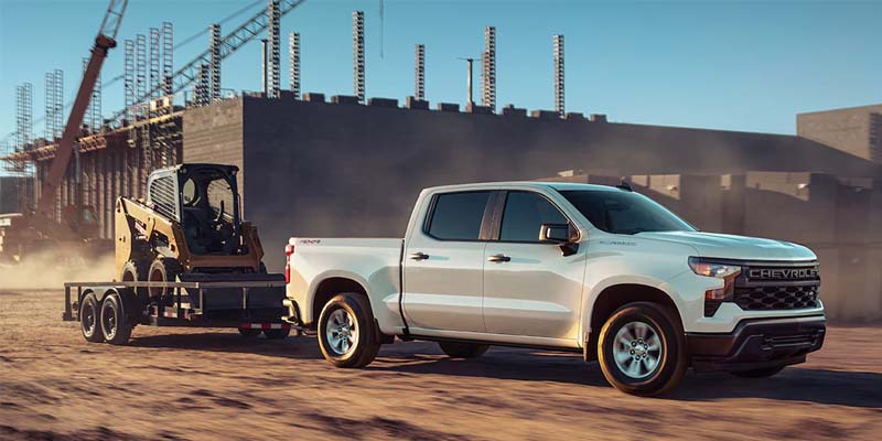 White Chevy Silverado